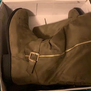 Wide width knee boots